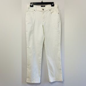 LEE White Stretch Relaxed Fit Straight Leg Mid Rise Jeans NWOT